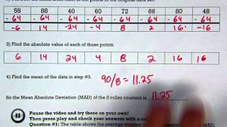 Mean Absolute Deviation   1 data set