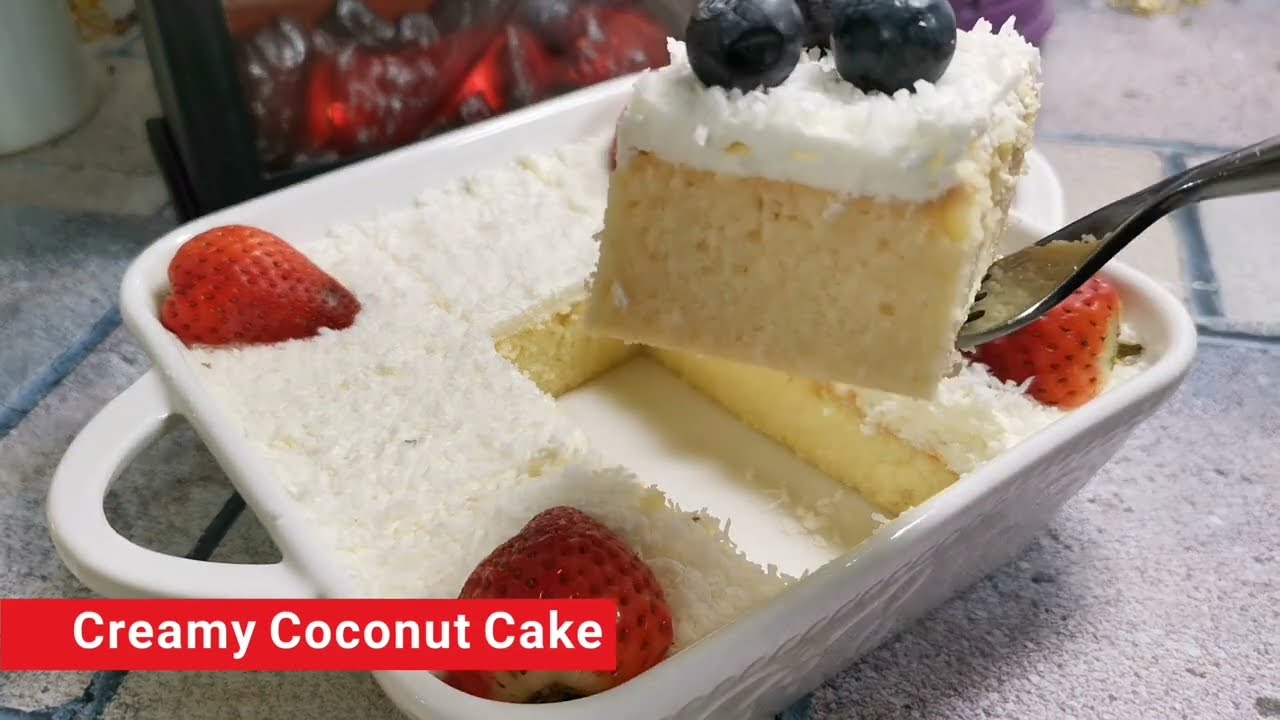 Super Moist Coconut Cake | A Slice of Heaven in Every Bite! 🍰 كيكة جوزالهند الكريمية