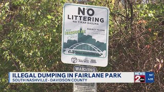 Illegal dumping in Fairlane Park