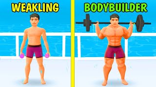 Evolution of Weakling Boy in Bodybuilder Man! I train The Strongest Man in Idle Gym Life 3D screenshot 1