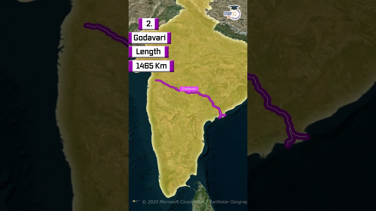 5 Longest Rivers of India  🏞️  #UPSC #IAS #CSE #IPS