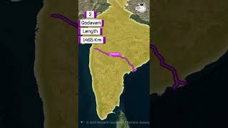 5 Longest Rivers of India  ️  #UPSC #IAS #CSE #IPS