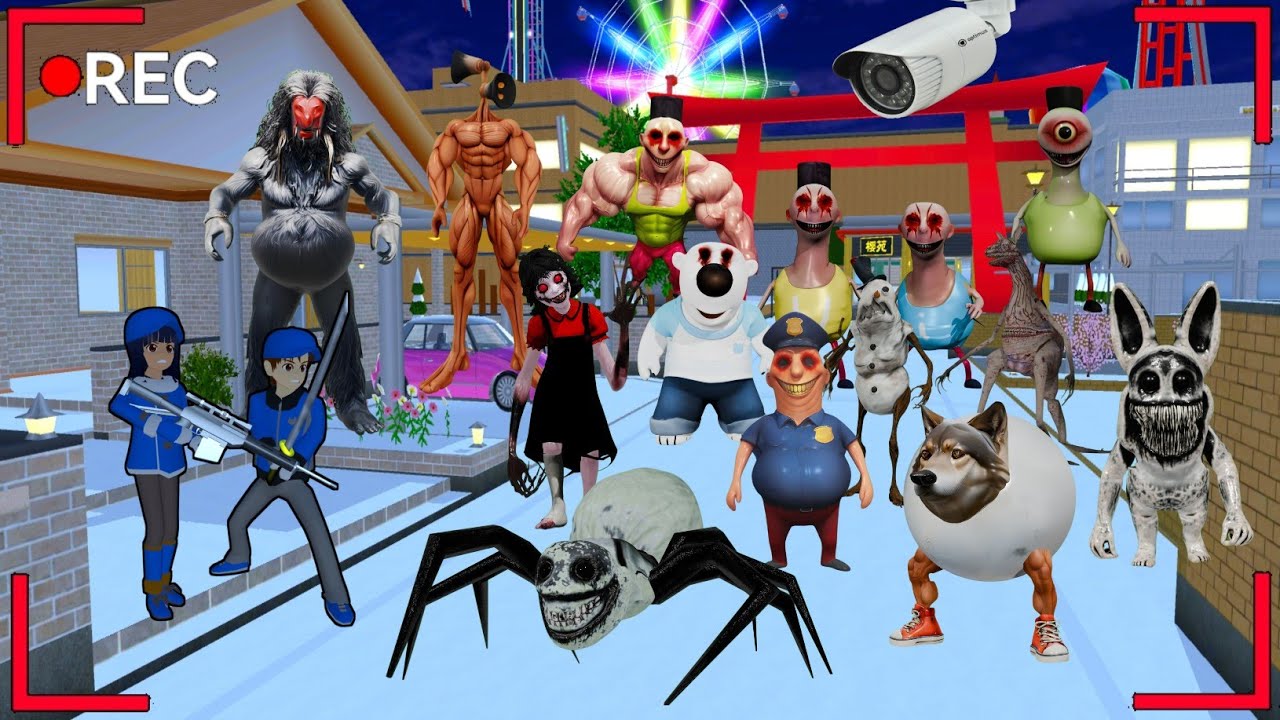 NGERI😱 Yuta Mio Panik CCTV Merekam Pasukan Monster Salju Serang Kota Sakura| Sakura School Simulator