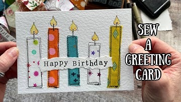 Sew a Christmas candles greeting card with me and up cycle your fabric scraps