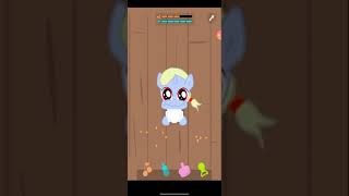my princess wasn't happy so I changed her I fed her and she took a nap |pocket pony