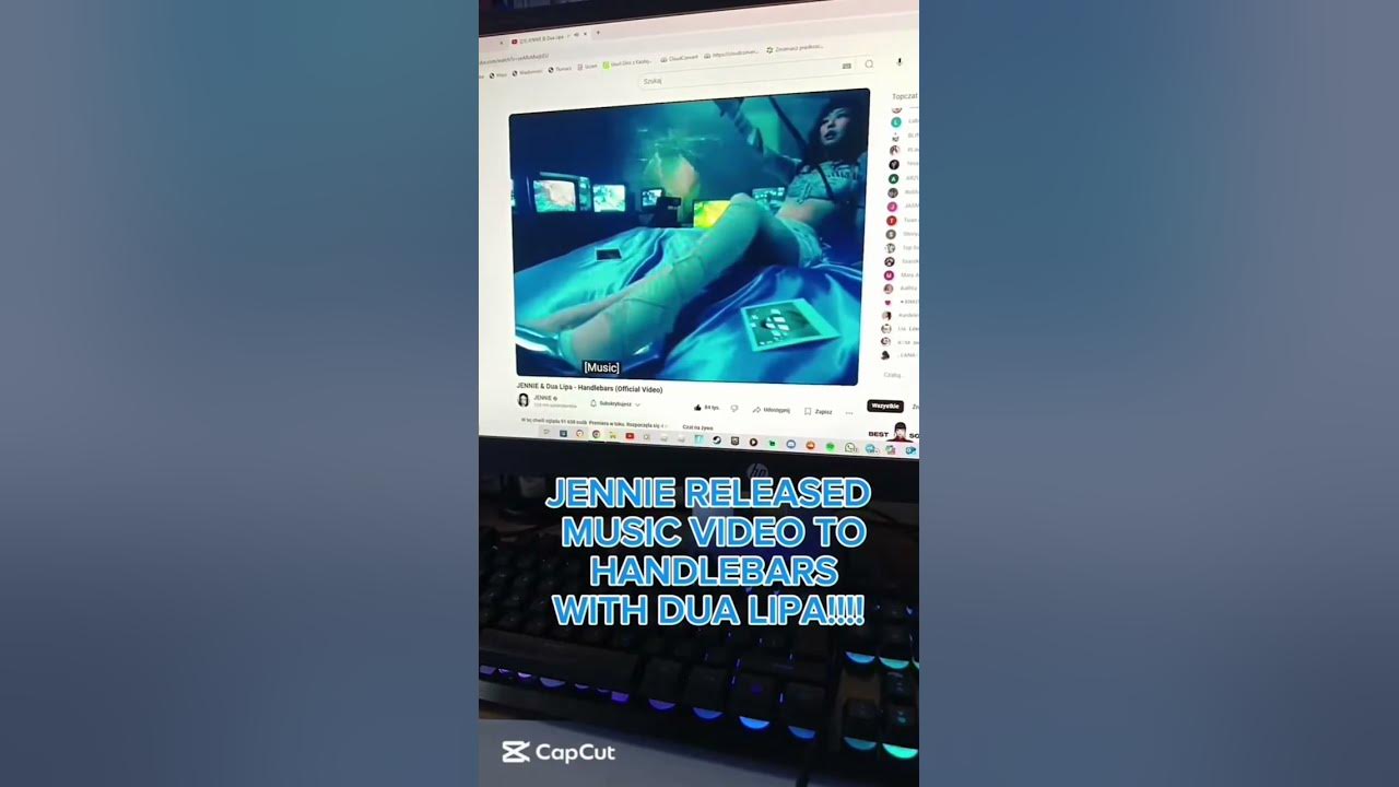 Jennie and Dua lipa's song "Handle bars" music video #Jennie #blink #kpop #ruby #new #dualipa