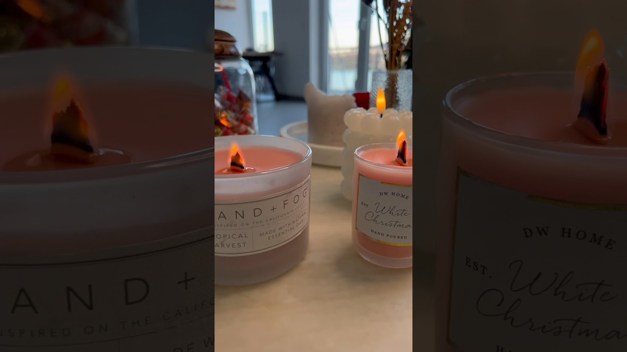 Homemade crackle woodwick candles shorts YouTube