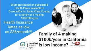 How much is health insurance for a family of 4 living in california?