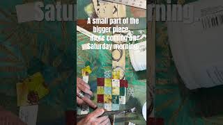 Continuing on a larger mixed media piece…#short #mixedmediaart #creativeprocess