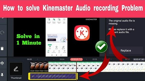 How to solve kinemaster audio recording problem || Original audio file missing problem solution