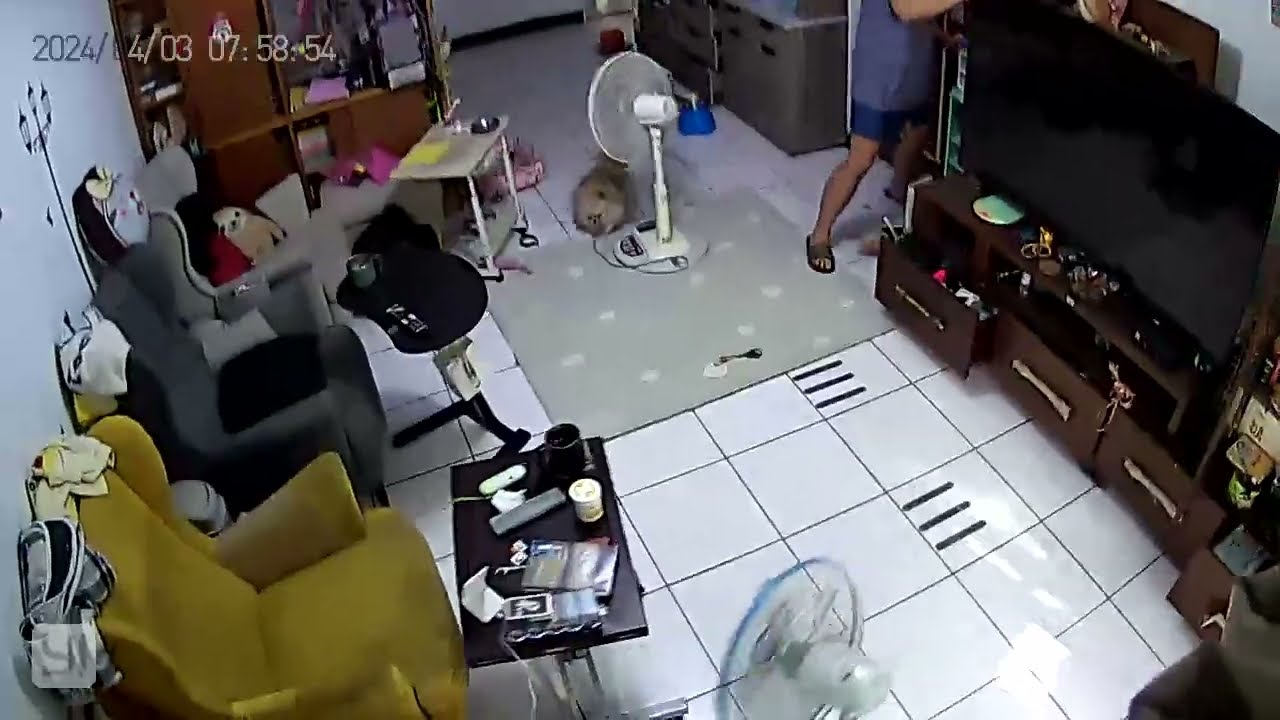 20240403大地震家中監控畫面，新北市土城區六樓，有生以來遇過最大的一次!!