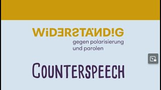 Counterspeech Widerständig - Gegen Polarisierung Und Parolen