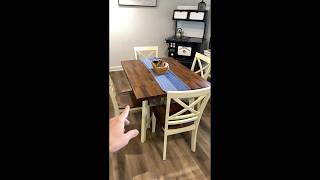 Affordable Lexicon 7-Piece Dining Set, Wooden Dining Table and 6 Chairs, Cherry/White | Farmhouse Di