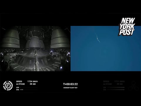 Elon Musk’s Starship explodes midair during first integrated flight test | New York Post