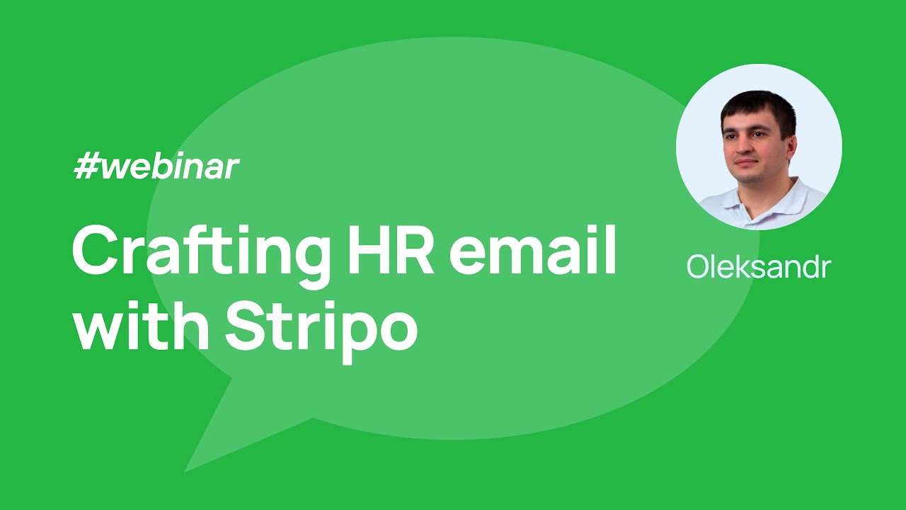 Crafting HR email with Stripo. How to Create an Email for HRmanager