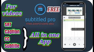 #SRT #video_lyrics #subtitle   How to make caption (CC) for YouTube video on android in Hindi screenshot 1