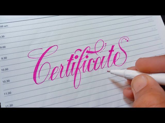 Cursive Writing Fonts For Certificates