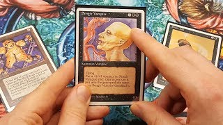 ASMR: Magic The Tingling - sleeving my "vintage" MTG deck [male. soft spoken, crinkle and tapping] screenshot 3