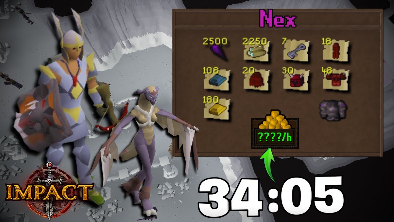 ¡Mira cuántos drops conseguí en 1 hora con Nex! en impact RSPS