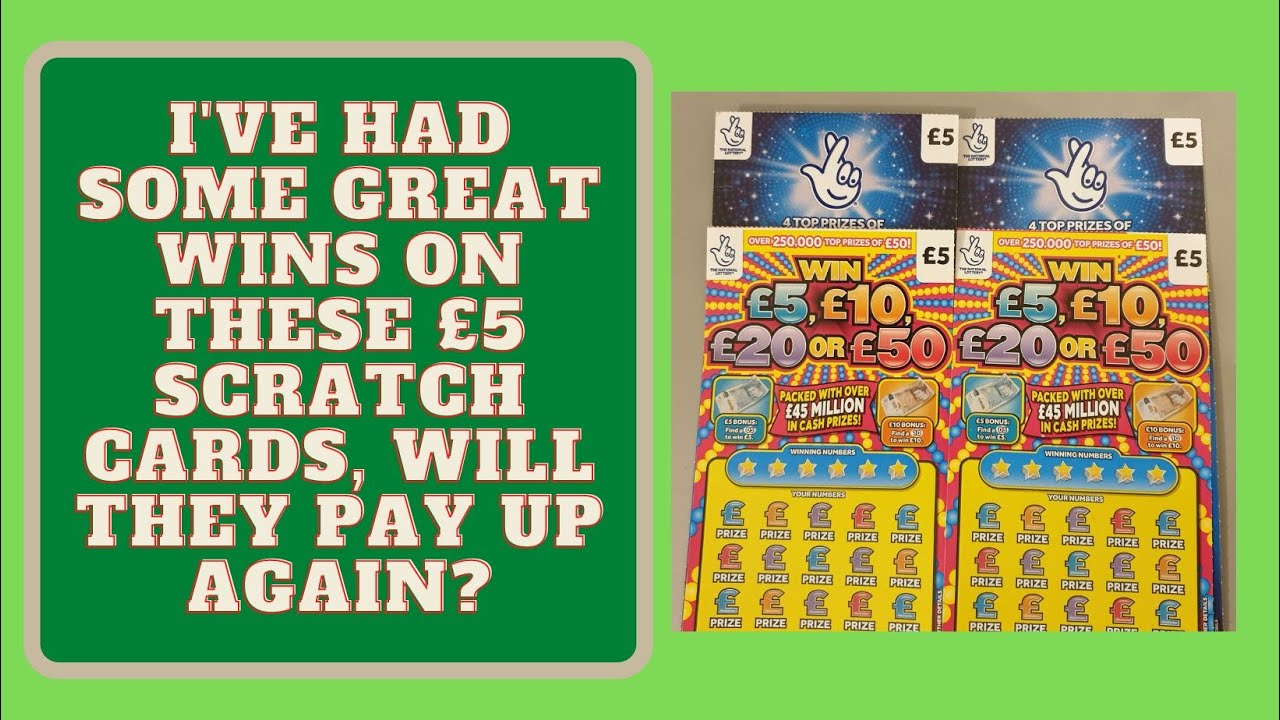 £20 mix of lotto scratch cards. How many of these £5 scratch cards will