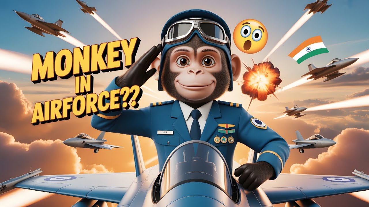 “Monkey Jo Bana Indian Airforce Pilot 🛩️ | Real Combat Mission Story | AI Fighter Jet Video”