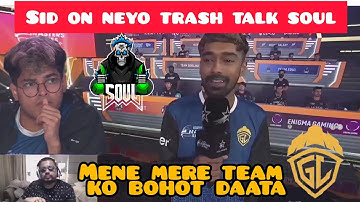 @S8ULSID on @NEYOOGAMINGYT trash talk on soul | @Sangwan24 and @NEYOOGAMINGYT interview