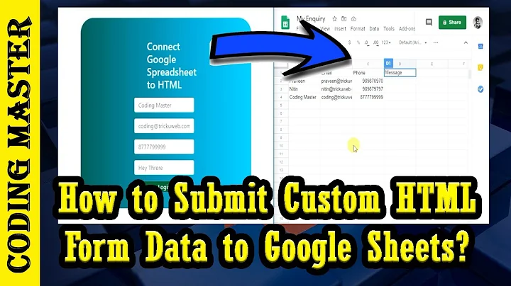 How to Submit Custom HTML Form Data to Google Sheets? (With Full Source Code)