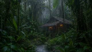 Dark Forest Rain at Night | Healing Nature Sounds & Deep Sleep