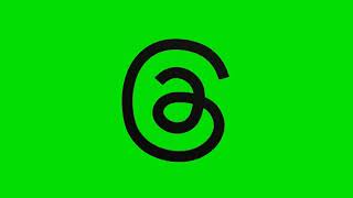 Threads Logo 3D | Green Screen Background Video