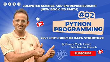 Unit 2 | Python List Methods & Operations | ICS 1st Year 2025 | New Book by PCTB | New Computer Book