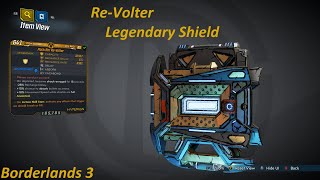 Borderlands 3: Re-Volter, legendary shield. Farm 