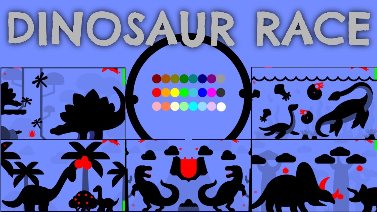 24 Marble Race EP. 58: Dinosaur Race (by Algodoo)