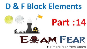 Chemistry D & F Block Elements part 14 (Trends Atomic Size) CBSE class 12 XII