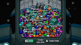 AMONG US, but 1000 PLAYERS in LOBBY screenshot 1