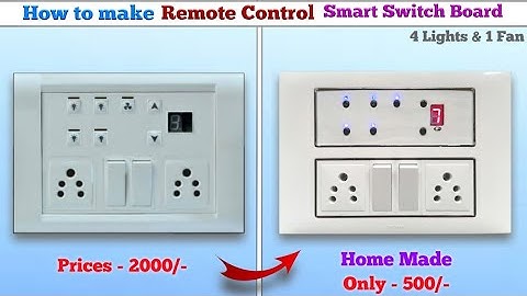 How to Make Remote Control Switch Board for 4 Lights and 1 Fan | Remote Control Smart Switch Board