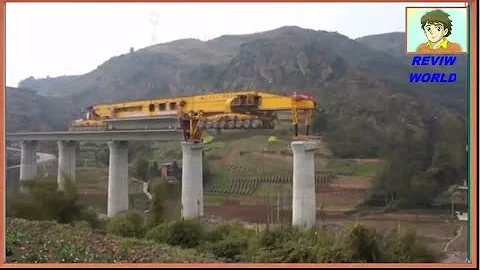 (REVIW WORLD)SLJ900 32 Bridge Girder Erection Monster Machine
