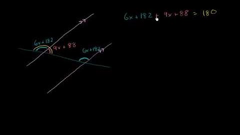 Using algebra to find measures of angles formed from transversal