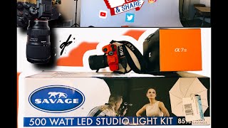 Savage 500 Watt LED STUDIO LIGHT KIT Apartment studio Review @Promoshamtoo