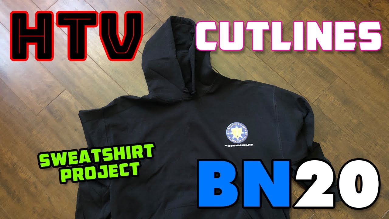 Setting up a PNG with cutlines for HTV application on sweatshirts for the BN20