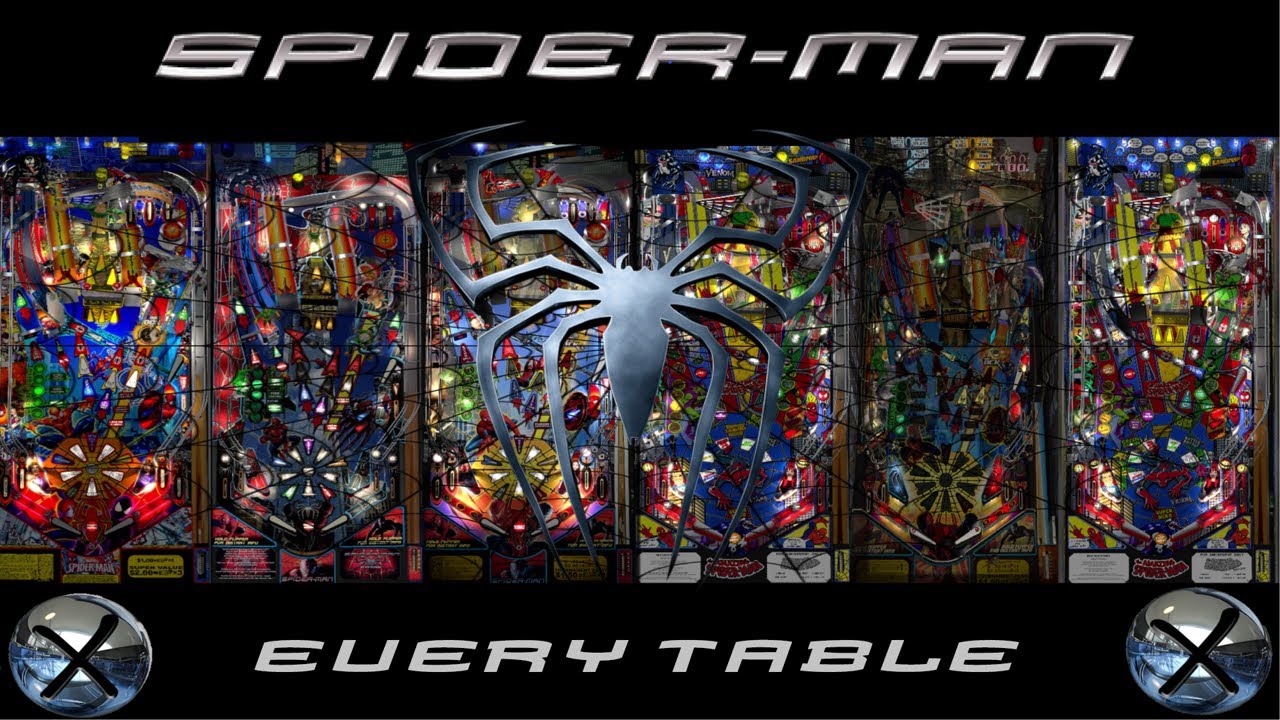 4K Every Spider-man Vpx Table Visual Pinball Gameplay (3 Screen Setup)