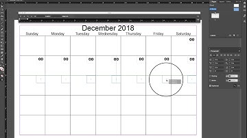 InDesign Calendar Numbers