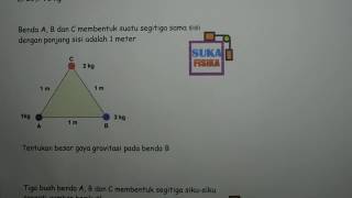 Gaya Gravitasi pada segitiga sama sisi - Fisika SMA