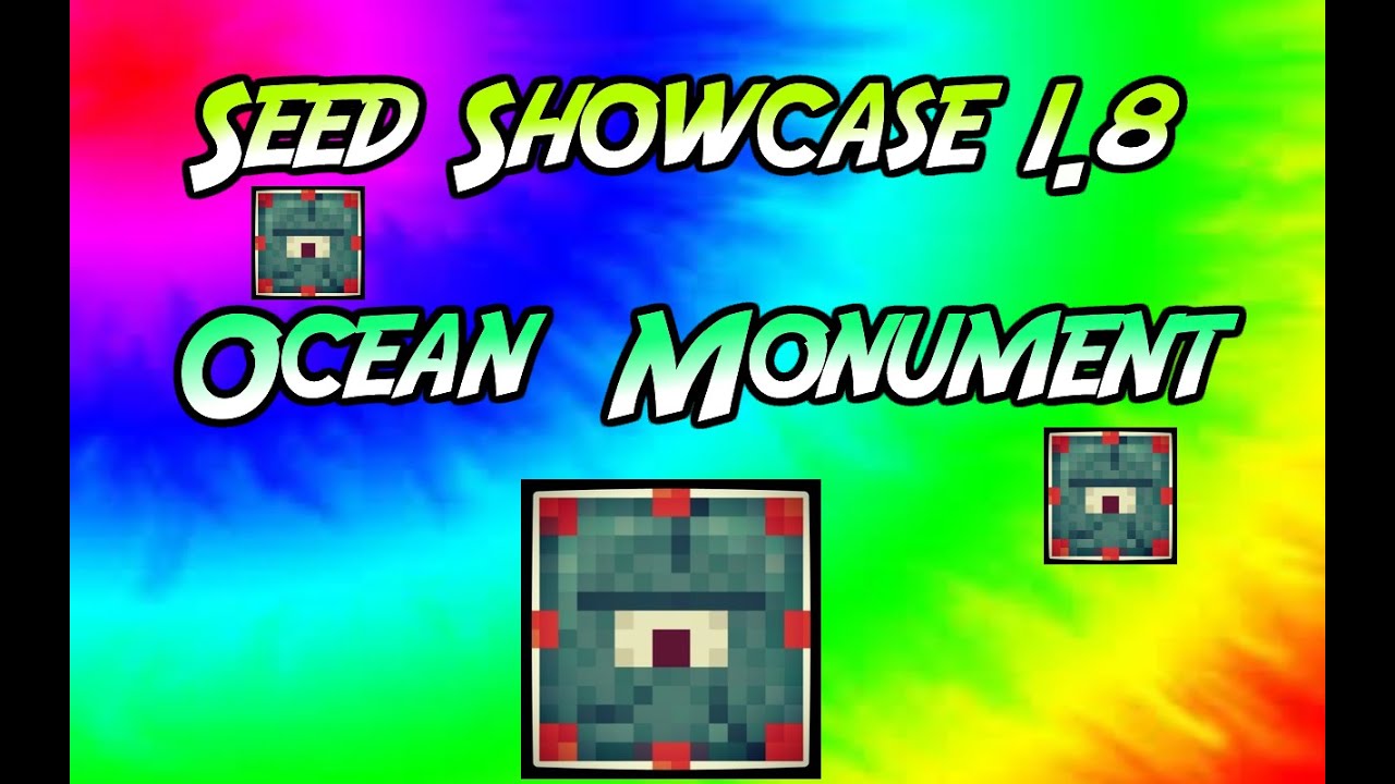 Minecraft Seed Showcase: " Ocean Monument At Spawn 1.8 " - YouTube