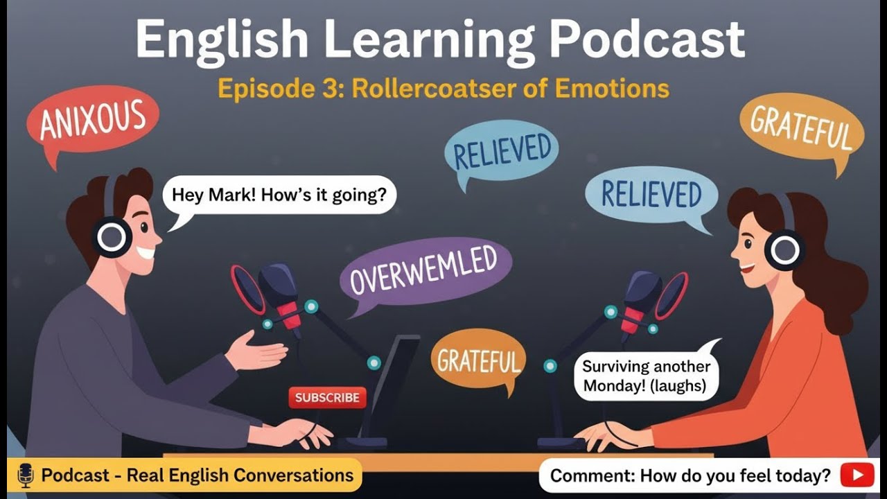 How to talk about feelings in English  English podcast to improve fluency in speaking