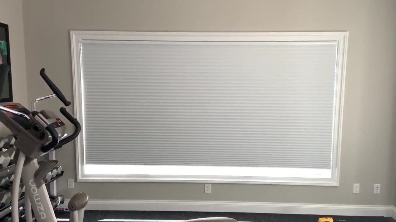 Motorized Blackout White Honeycomb Shade Remote Controlled - Two Blind Guys - Washington, MO
