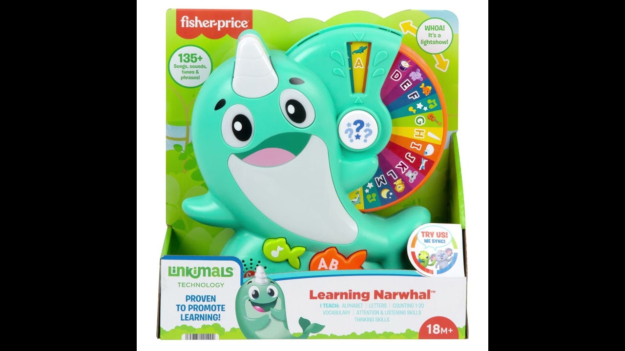 Fisher-Price Linkimals Learning Narwhal Musical Toy