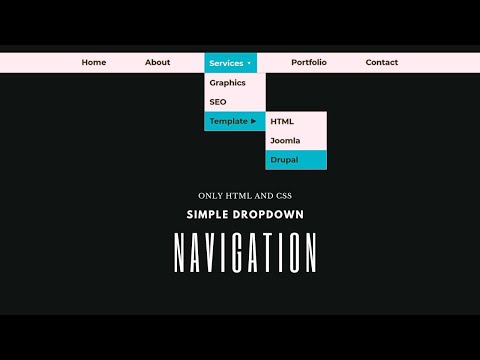 Simple Dropdown Menu Bar with only HTML & CSS
