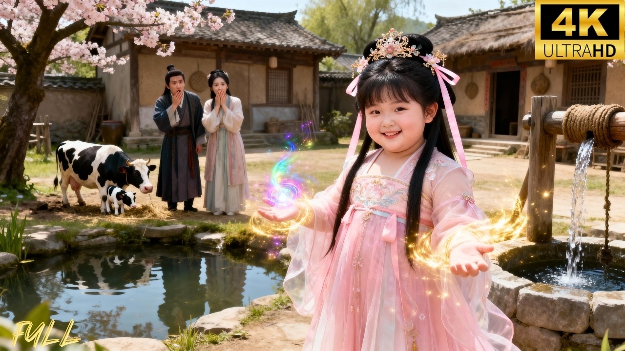 مدلّلة السماوات سقطت إلى الأرض…🌱 طفلة بقوة إلهية صارت آلهة القرية الصغيرة! ✨