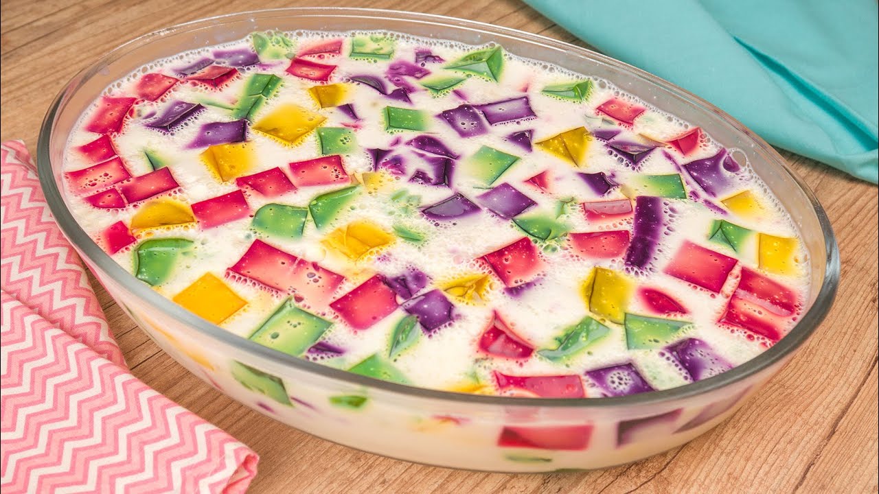 GELATINA COLORIDA NA TRAVESSA FÁCIL RÁPIDA E DELICIOSA | Cook'n Enjoy 1292