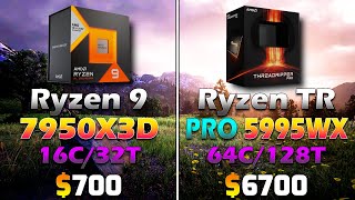 Ryzen 9 7950X3D vs Ryzen ThreadRipper PRO 5995WX | Will You Get Any FPS Boost for The Extra Price?